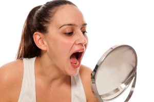 Woman Performing Self Examination